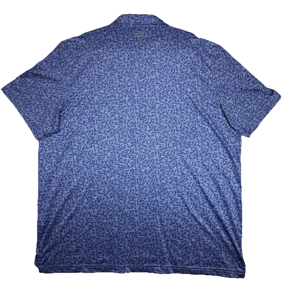 Vineyard Vines On The Go Sankaty Polo Shirt Mens XXL Blue Guitars Golf Stretch - Picture 3 of 11